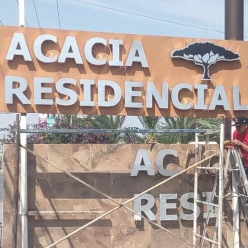 Letras 3D para entrada residencial en Monterrey